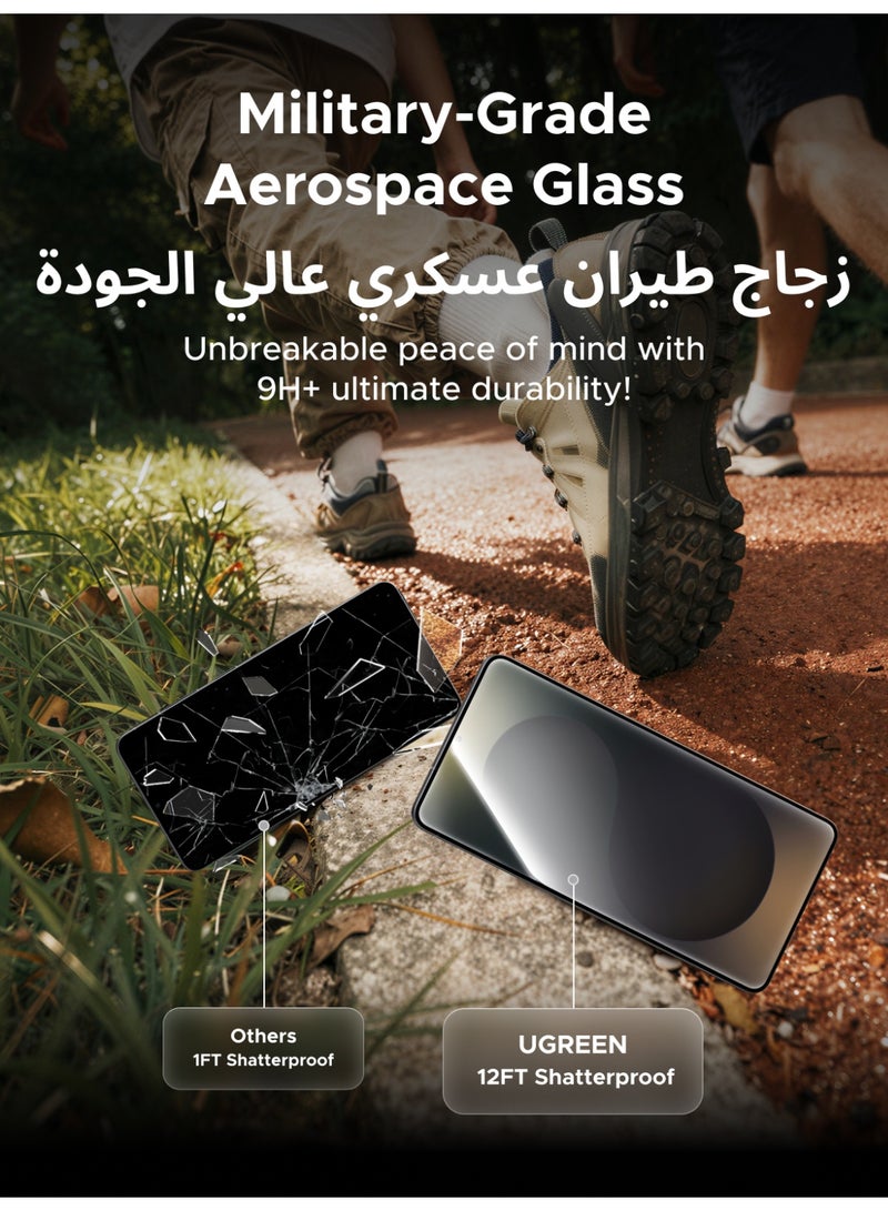 يو جرين عبوة من قطعتين من واقي شاشة سامسونج جالاكسي اس26 الترا  [طقم محاذاة تلقائي خالٍ من الغبار] [حماية من السقوط بمعايير عسكرية] [زجاج مقوى 9H+] زجاج مقوى عالي الوضوح، مقاوم للخدش، خالٍ من الفقاعات لهاتف S26 ألترا - Image 5